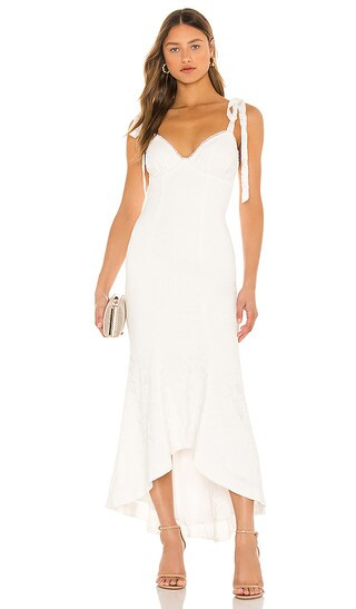 Tenleigh Midi Dress in Ivory | Revolve Clothing (Global)