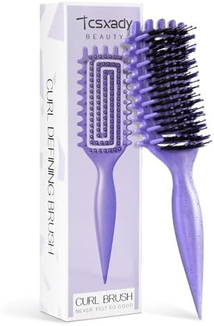 Curly Hair Brush,Curl Defining Brush for Effortlessly Defined Curls & Waves,Vented Hair Brush for... | Amazon (US)