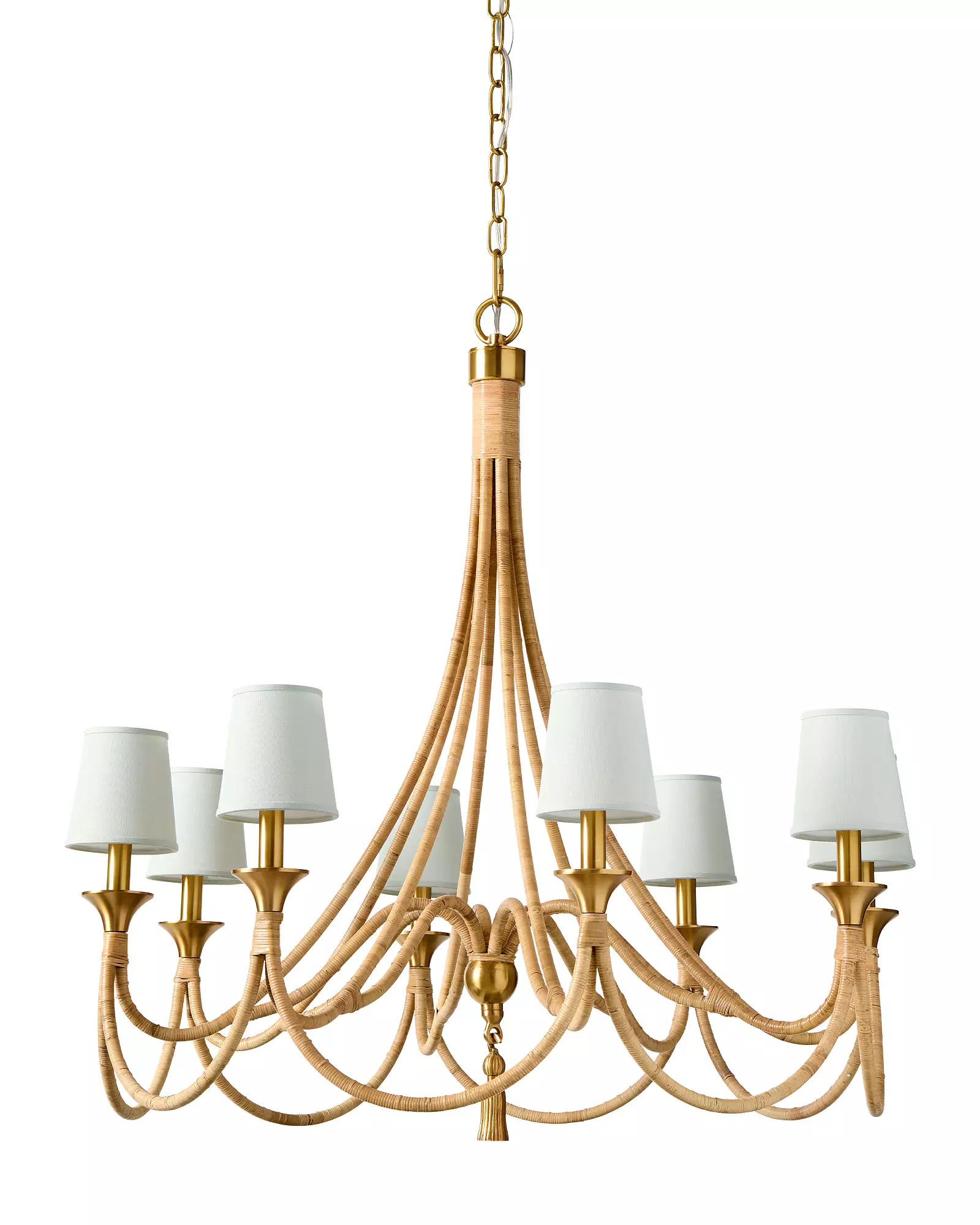 Carneros Rattan Chandelier | Serena and Lily