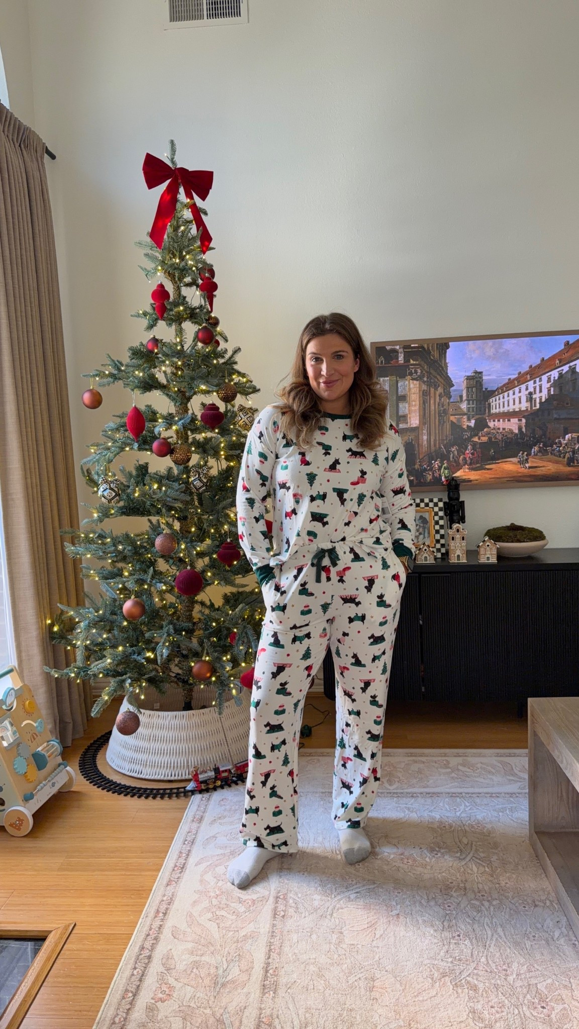 Affordable holiday PJs!! Love this comfy matching set for the holiday season 🎄🤍

Matching pajama set, women’s pajamas, women’s pjs, Walmart finds, Walmart fashion 

#LTKFindsUnder50 #LTKHoliday #LTKSeasonal