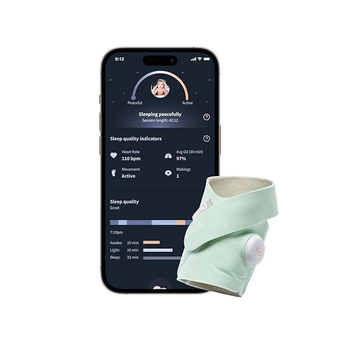 Owlet Dream Sock® - FDA-Cleared Smart Baby Monitor - Track Live Pulse (Heart) Rate, Oxygen in In... | Amazon (US)