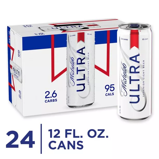 Michelob ULTRA Light Beer, 24 Pack Beer, 12 fl oz Cans, 4.2 % ABV