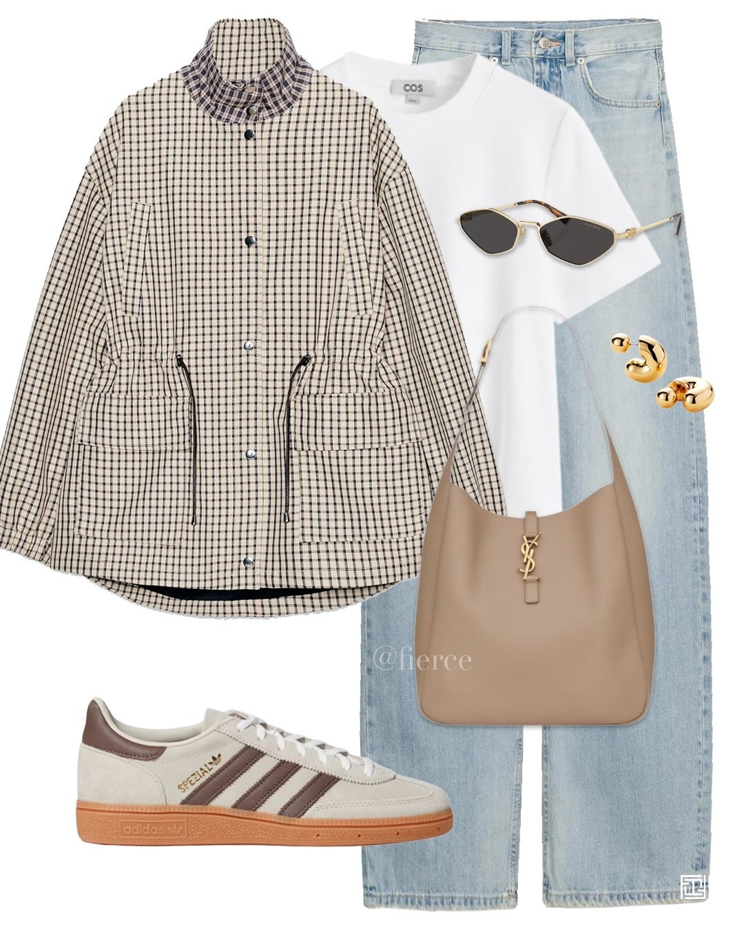 Check jacket blue jeans adidas spezial white tshirt casual every day look weekend look 

#LTKeurope #LTKuk #LTKspring