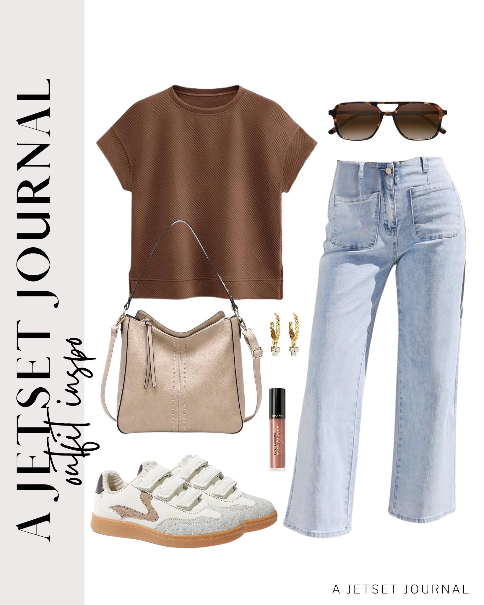 An easy way to style a comfy new T shirt and denim jeans!
cap sleeve top, wide leg jeans, huggie hoop earrings set, airport outfit, comfy outfit, transitional style, everyday look, running errand outfit idea, makeup favorite, beauty must have, affordable style, amazon fashion

#LTKU #LTKStyleTip #LTKSeasonal