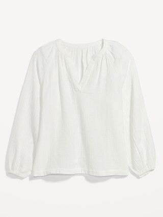 Split-Neck Blouse for Women | Old Navy (US)