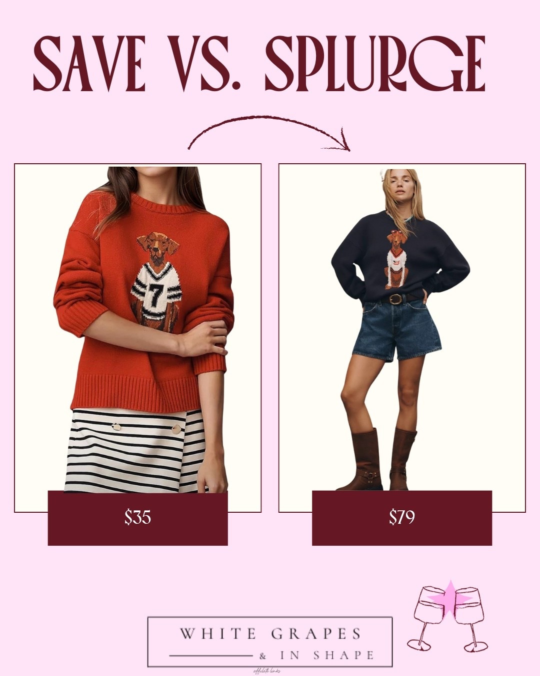 Amazon vs Anthropologie 
Amazon dog sweater dupe

#LTKOver40 #LTKFindsUnder50 #LTKStyleTip