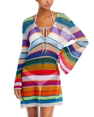 Crochet Stripe Tunic Swim Cover-Up - Exclusive | Bloomingdale's (US)