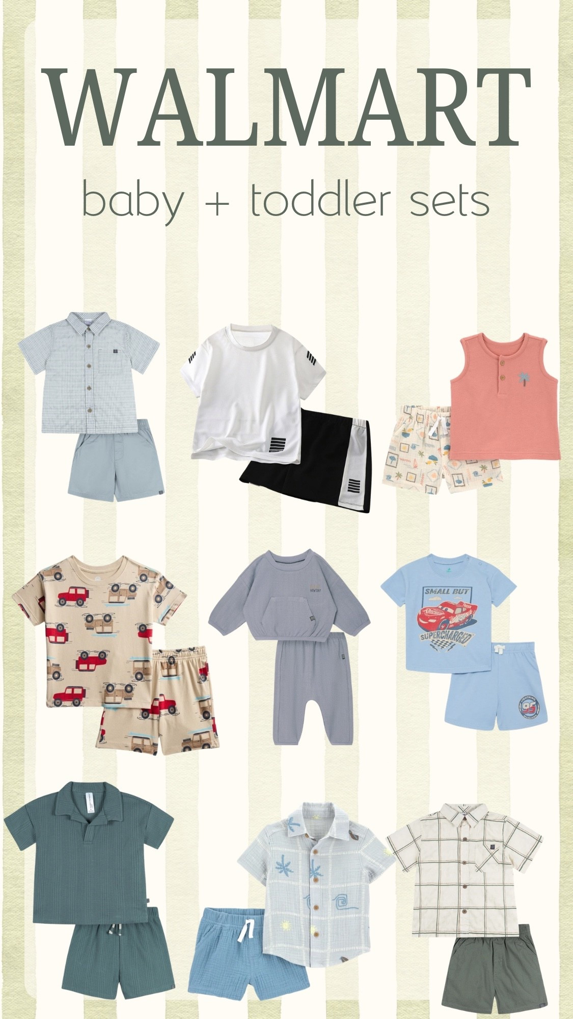 Walmart baby and toddler boy sets all under $13!! 

#LTKSaleAlert #LTKBaby #LTKKids