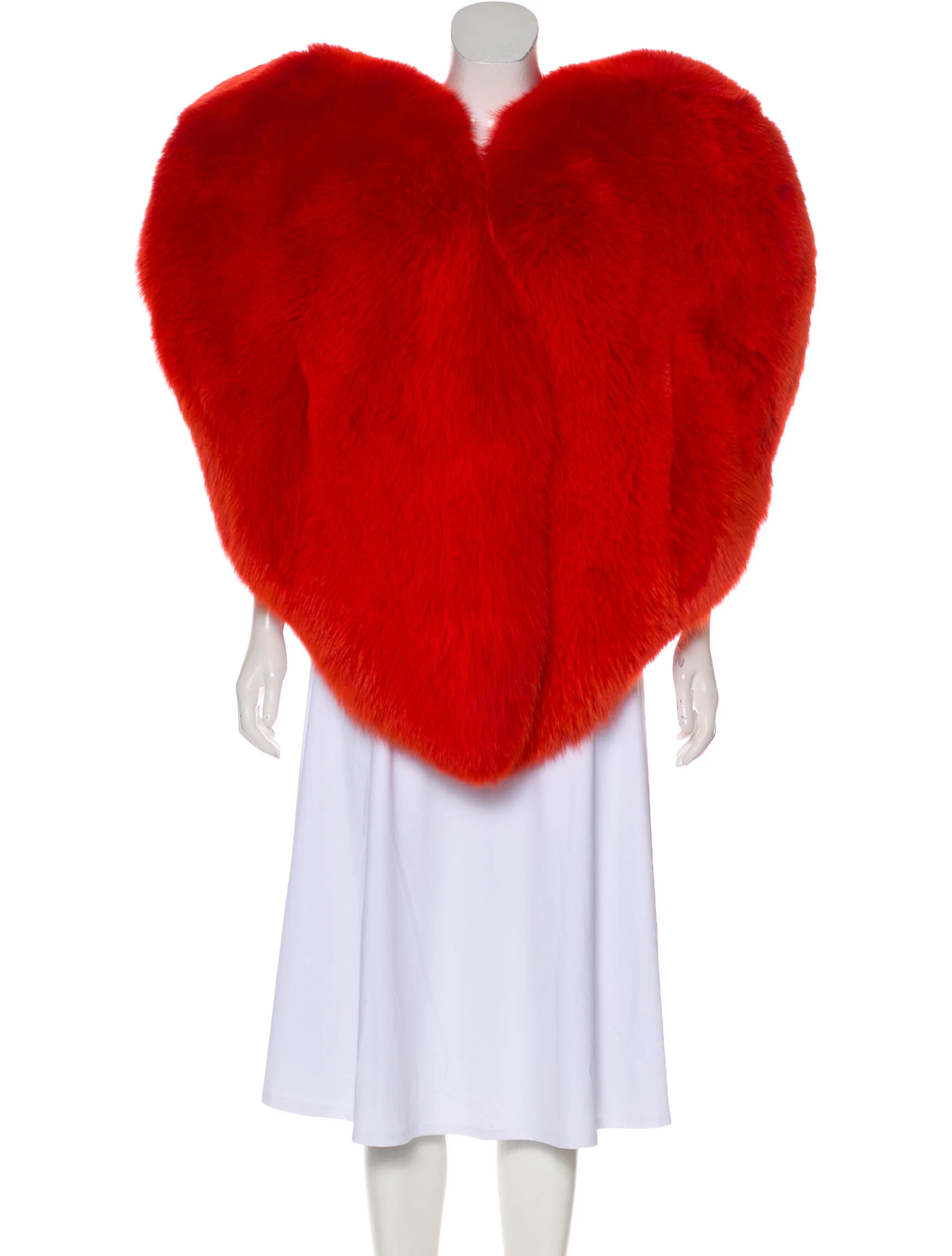 Fox Fur Heart Cape | The RealReal