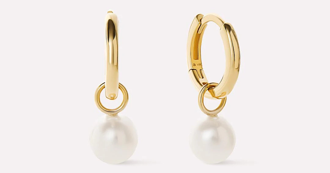 Small Gold Hoop Earrings Gold Pearl Hoops$275$261.25Members | Ana Luisa