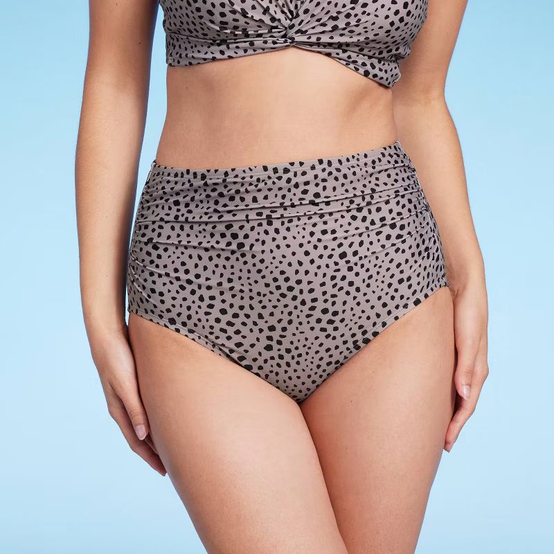 Women's Shirred High Waist Bikini Bottom - Kona Sol™ | Target