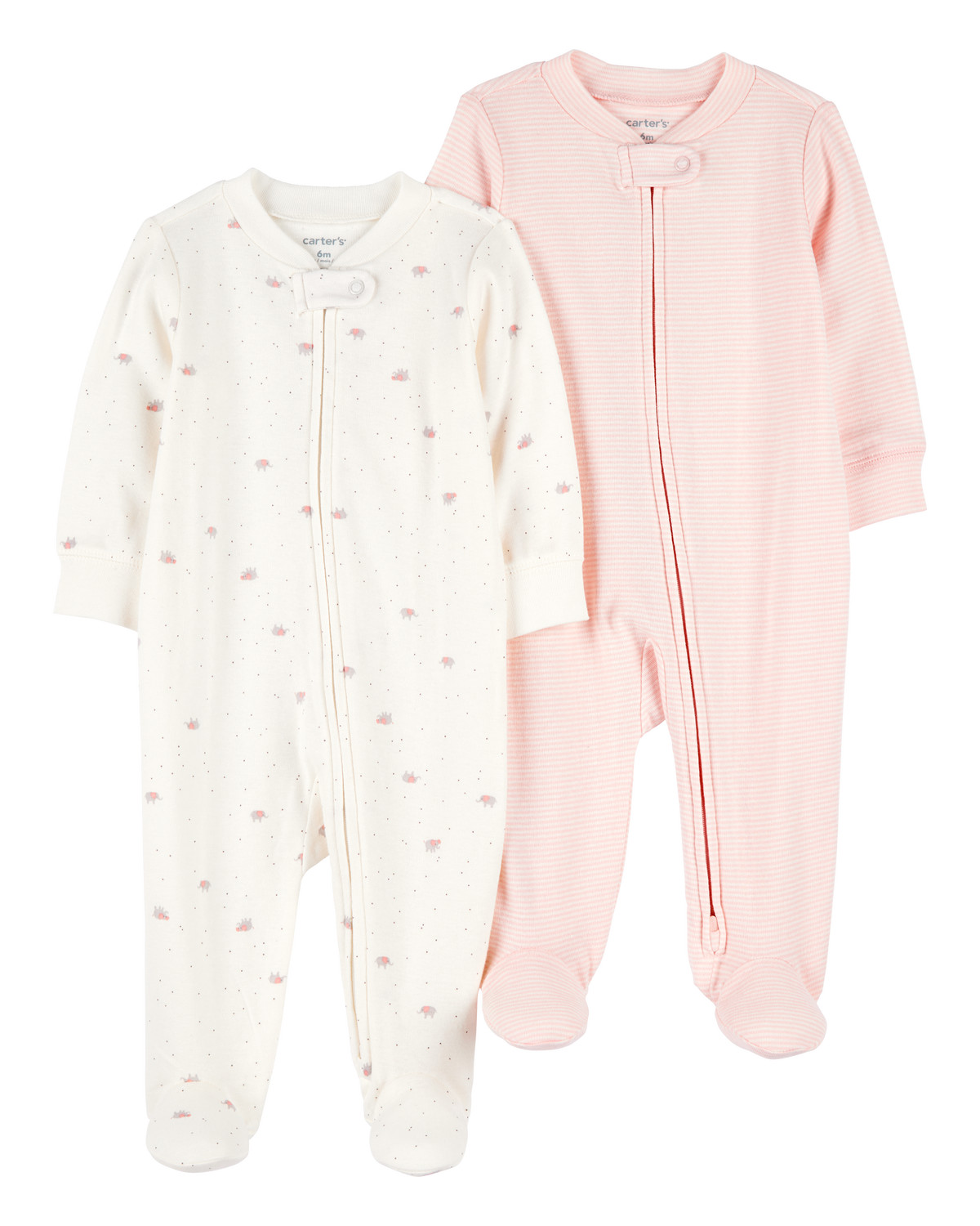 Baby 2-Pack 2-Way Zip Cotton Sleep & Play Pajamas - Carter's | Carter's | Carter's Inc