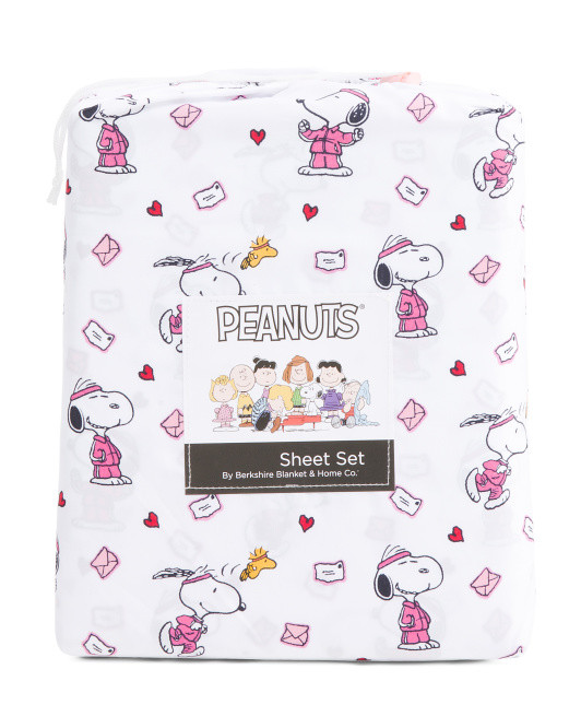 Snoopy Valentine Track Suit Sheet Set | TJ Maxx