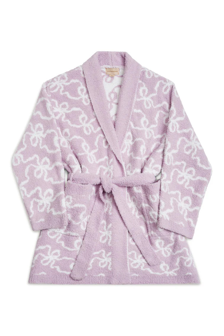 Indie Teddy Bow Print Bath Robe | LoveShackFancy
