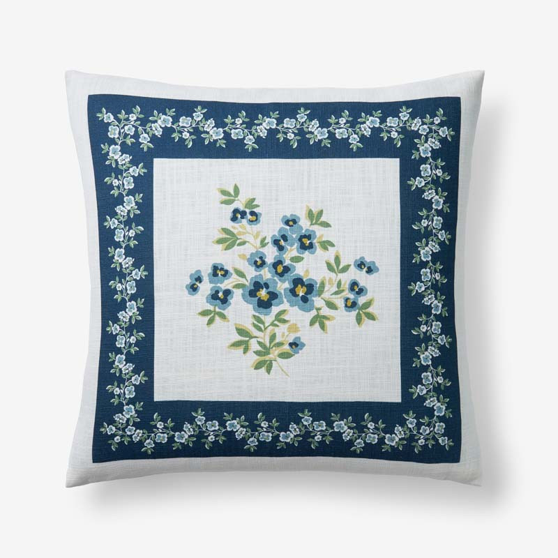 Suhana Decorative Square Pillow Cover - Blue, 20 in. x 20 in. | The Company Store