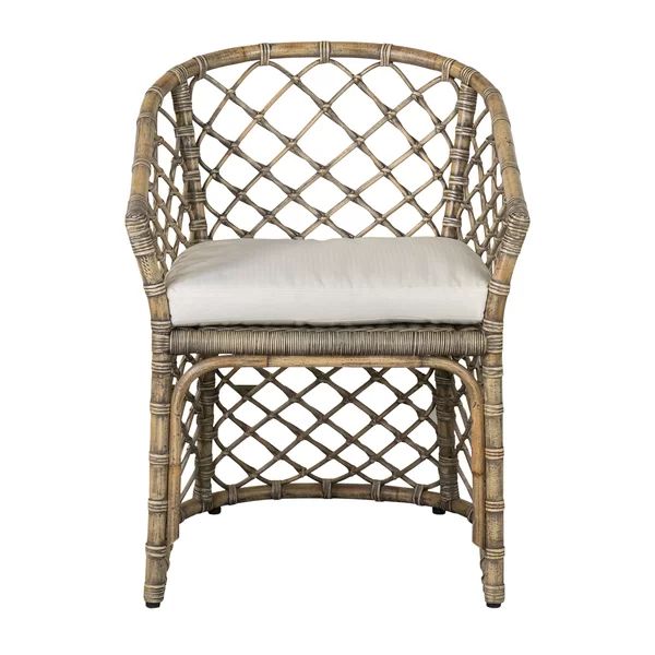 Melby Cross Back Arm Chair in Natural | Wayfair North America
