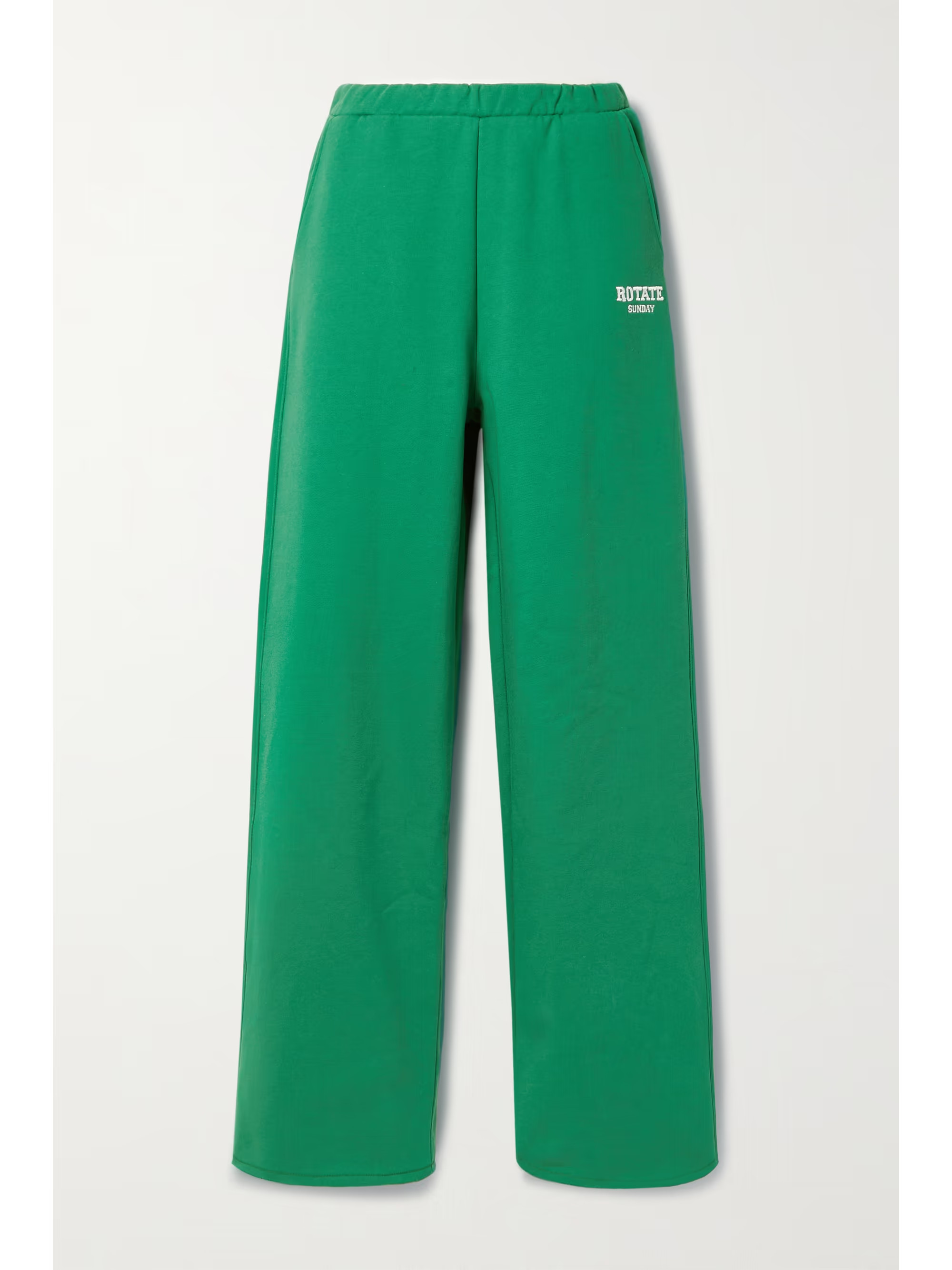 Danica embroidered organic cotton-jersey track pants | NET-A-PORTER (US)