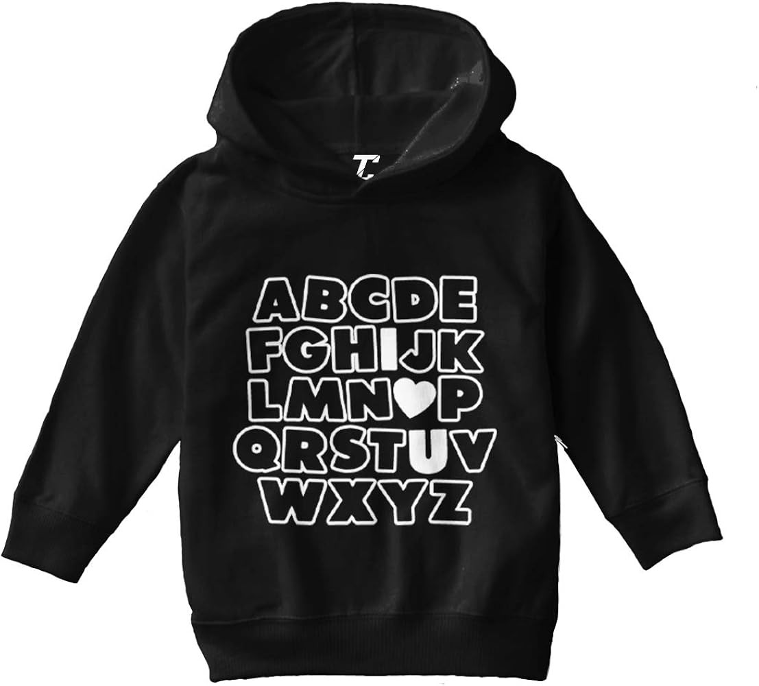 Tcombo I Heart U - I Love You Alphabet Toddler/Youth Fleece Hoodie | Amazon (US)