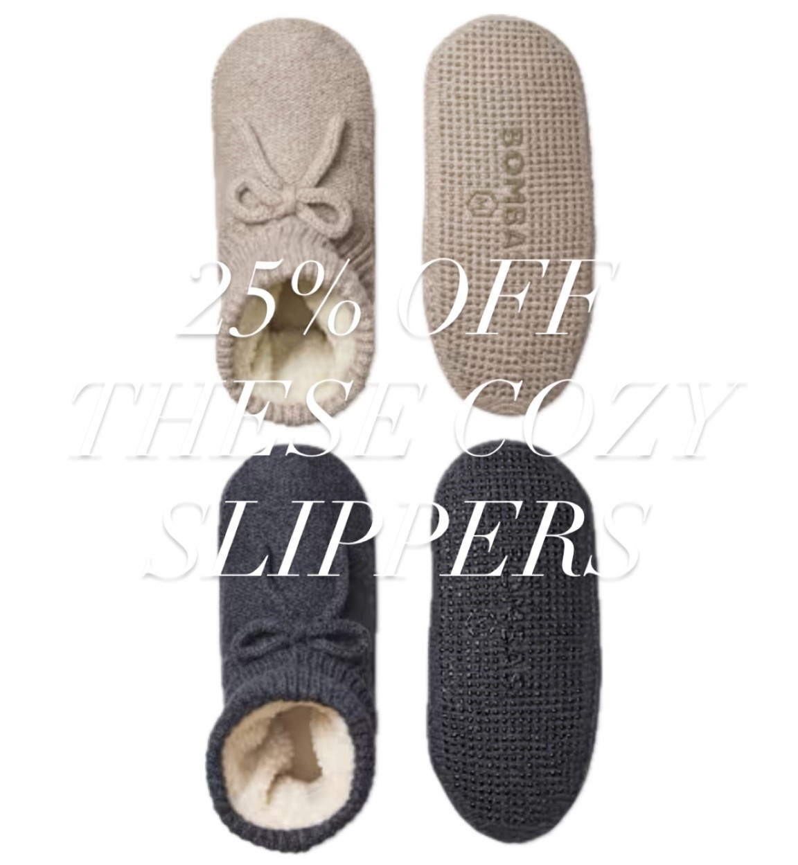 Get 25% off these cozy slippers. Use code BLACKFRIDAY25. Bombas offers free shipping over $75 + free returns. These highly rated sherpa lined gripper slipper booties were on my mom’s wishlist so I ordered her the 2-pack.

#LTKCyberWeek #LTKGiftGuide #LTKSeasonal