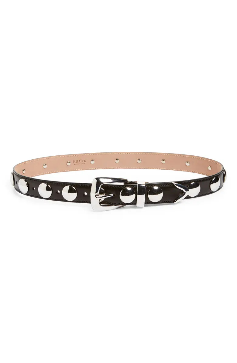 Khaite Benny Stud Patent Leather Belt | Nordstrom | Nordstrom