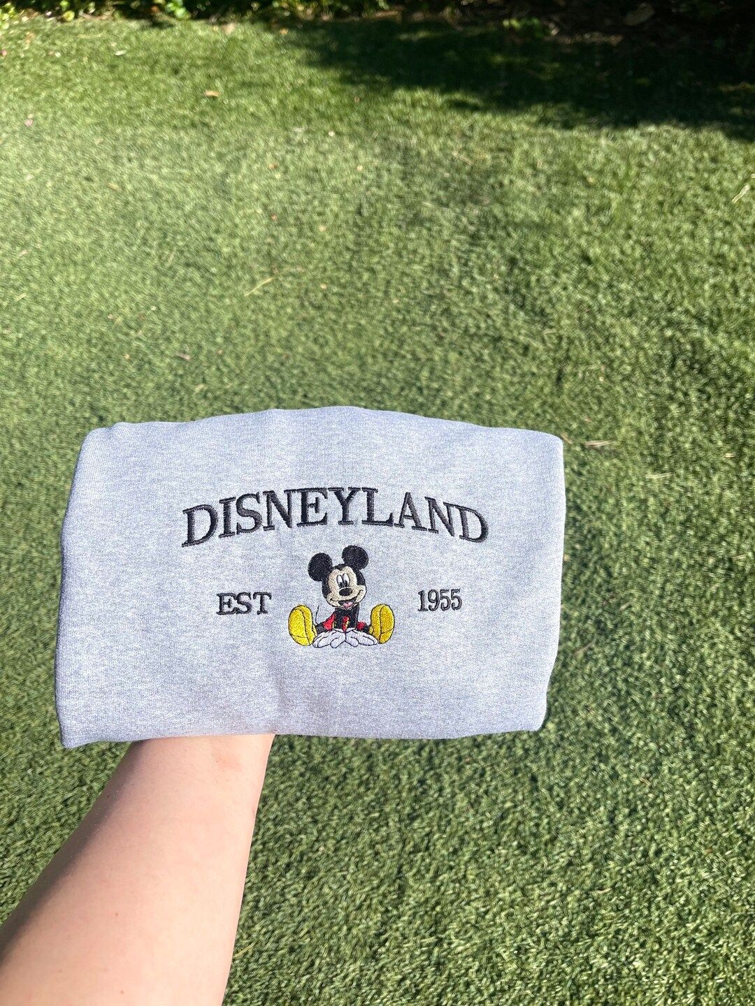 Disneyland Fully Embroidered Sweatshirt Hoodie or T-shirt/ - Etsy | Etsy (US)