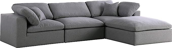 Meridian Furniture Serene Collection Modern | Contemporary Cloud Modular Down Filled Overstuffed ... | Amazon (US)