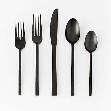 Blair Stainless Steel Flatware - Matte Black | West Elm (US)
