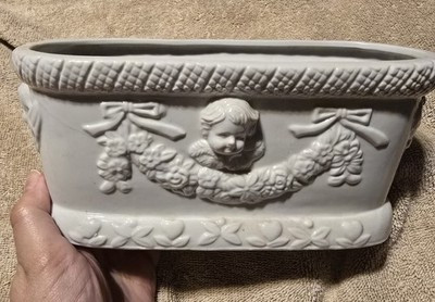 Vintage Oval Ceramic Planter With Cherubs | eBay | eBay US