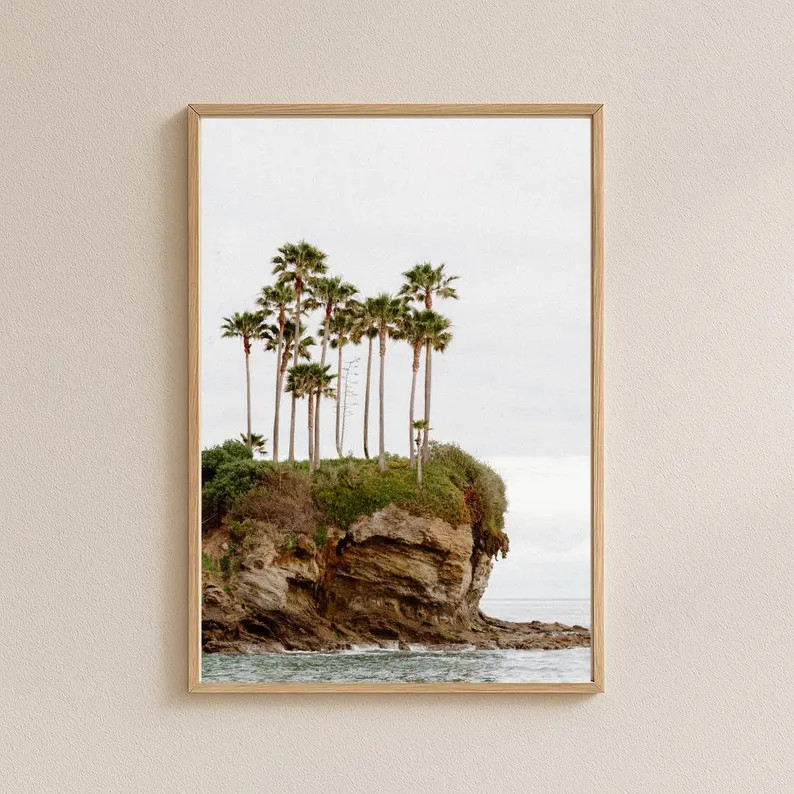 Laguna Beach Palm Trees Print: California Coastal Photography (Digital Download) | Etsy (US)