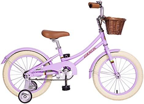 ACEGER Girls Bike with Basket, Kids Bike for 4-9 Years, 14 inch with Training Wheels, 16 inch wit... | Amazon (US)