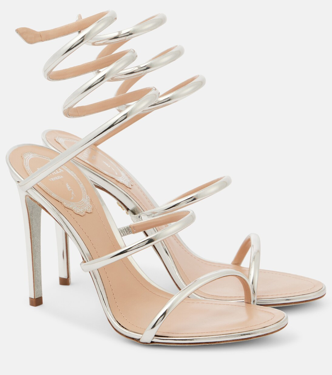 Cleo 105 mirrored leather sandals | Mytheresa (US/CA)