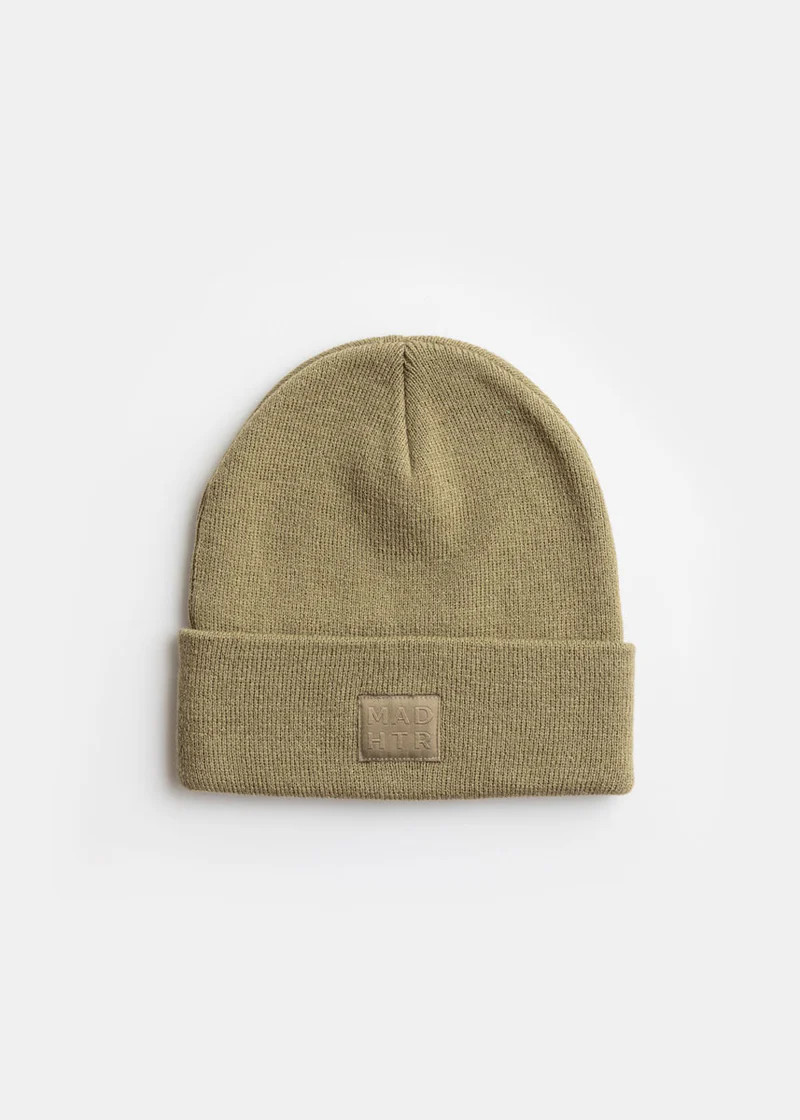 Adult Mad Hatter Knit Cuff Beanie - Olive | Alice & Wonder