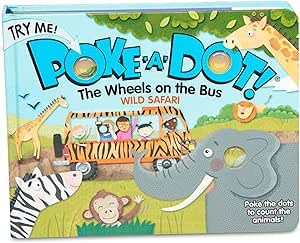 Melissa & Doug Children's Book - Poke-A-Dot: The Wheels on the Bus Wild Safari (Board Book with B... | Amazon (US)