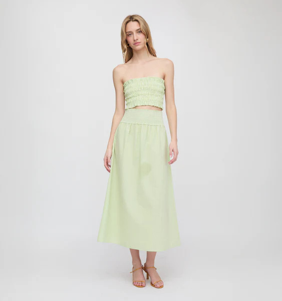 The Delphine Nap Skirt - Lime Gingham | Hill House Home US