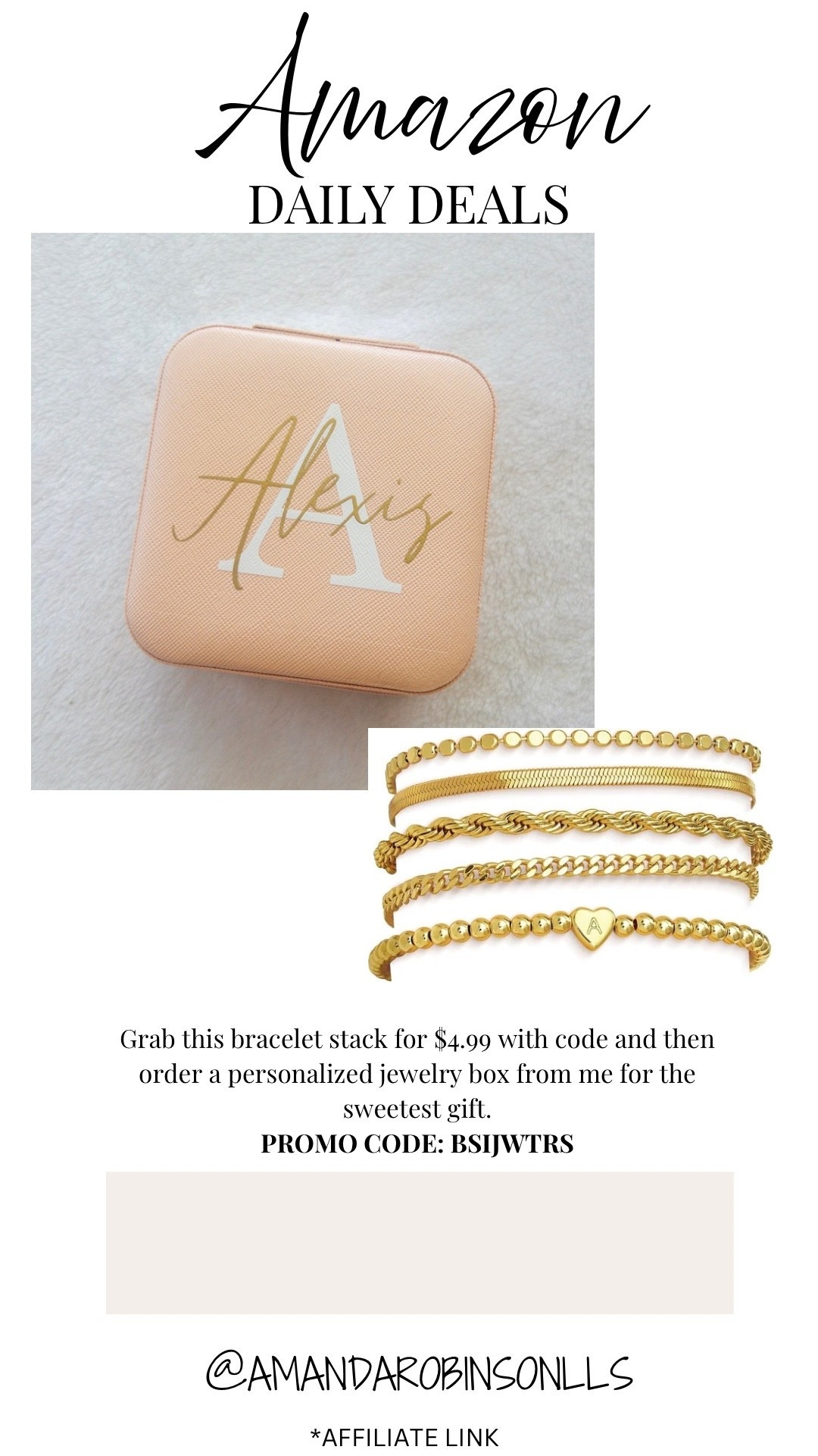 Amazon daily deals
Bracelet stack 

#LTKSaleAlert