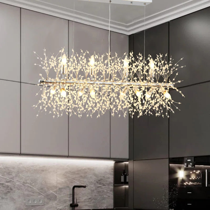 Tulelake 12 - Light Chrome Kitchen Island Pendant | Wayfair North America