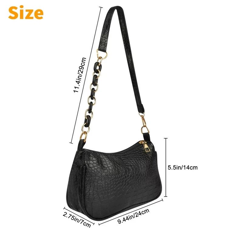 Ladies Shoulder Bag, TSV Classic Clutch for Women, Retro Black Shoulder Purse, Small Tote Handbag... | Walmart (US)