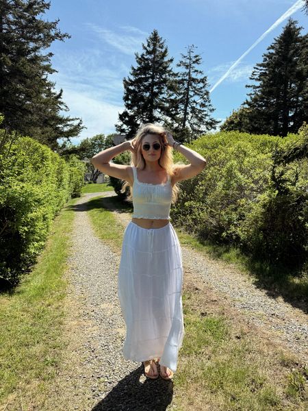 Clean girl, cottage core, summer outfit, summer style, spring outfit, mom style, maxi skirt, Memorial Day, outfit of the day, house of cb, asos 

#LTKwedding #LTKFestival #LTKstyletip