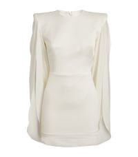 Satin Crepe Cape-Detail Mini Dress | Harrods
