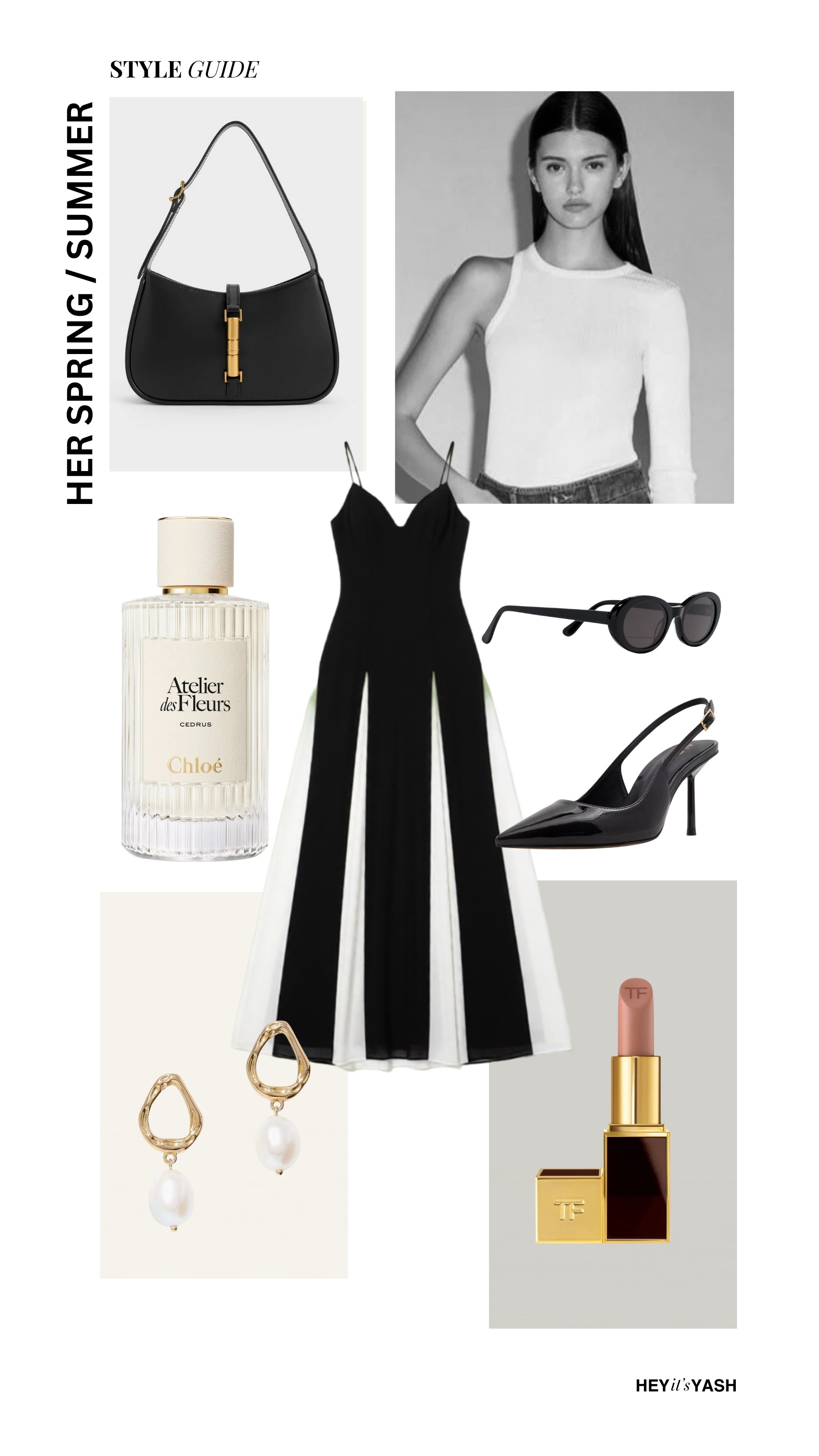 Her Spring/Summer Style Guide The First Impression Edit #HerStyleGuide #WomensFashion #SpringSummer2026 #WomensOOTD #SlipDress #BlackAndWhite #ContrastDress #SlingbackHeels #YSLBag #PearlEarrings #TomFordBeauty #ChloeParfum #AtelierDesFleurs #NudeLip #ChicStyle #EveningLook #FeminineStyle #StyleInspo #OldMoneyStyle #ElegantOutfit 

 #LTKootd #LTKBeauty #LTKWedding
