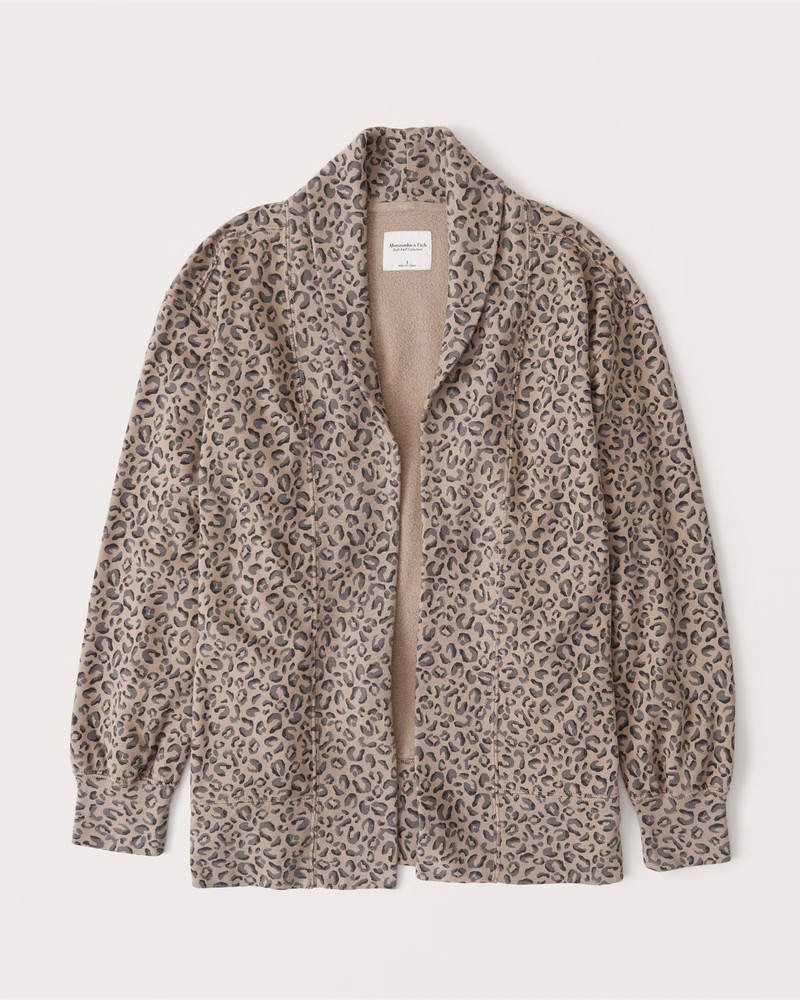 Open-Front Fleece Cardigan | Abercrombie & Fitch (US)