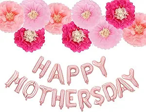 Mother’s Day Party Balloons Kit Decorations 16 inch Foil Balloon Set Happy Mother's Day Best Mo... | Amazon (US)