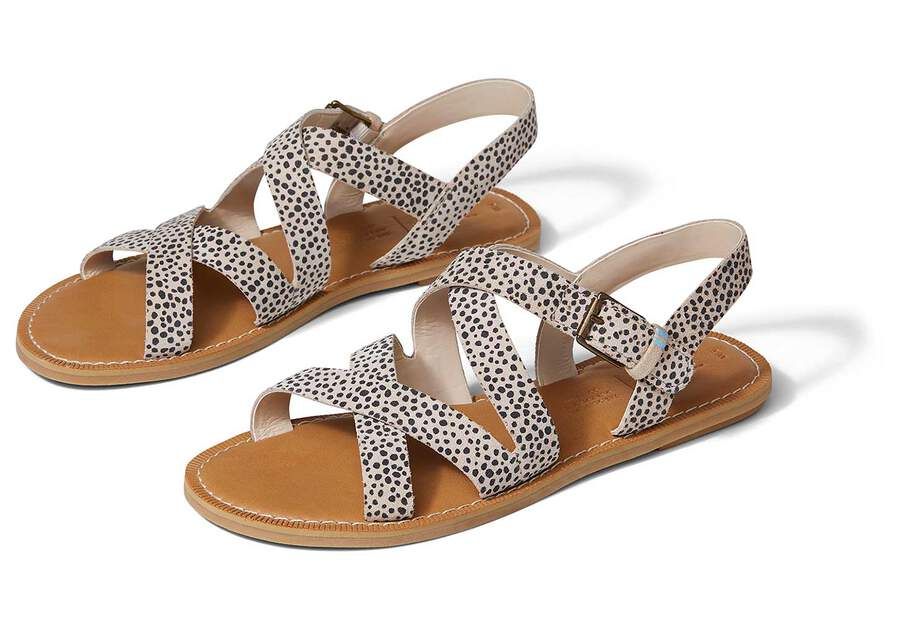 tan cheetah sicily strappy flat womens sandal | TOMS | TOMS (US)