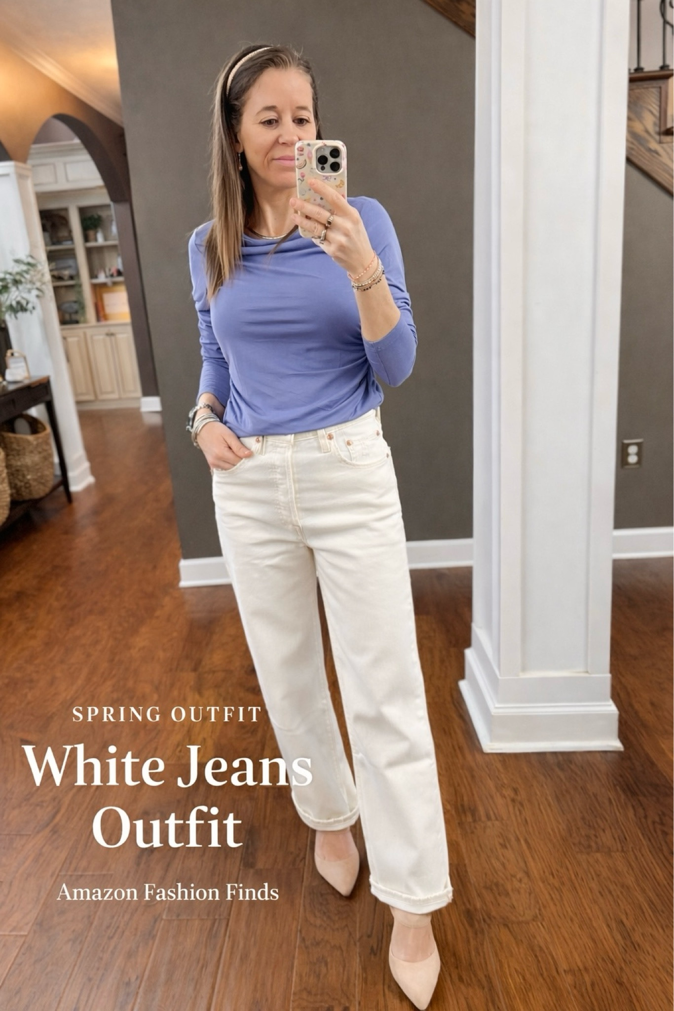 Amazon spring outfit I’m loving lately 🌸
White jeans, casual outfit! Wearing a 24 and I'm 5ft! 

#ltkstyle #ltkfashion #amazonfashionfinds #springoutfits #casualstyle #whitejeans 

#LTKootd #LTKPetite #LTKSpringSale