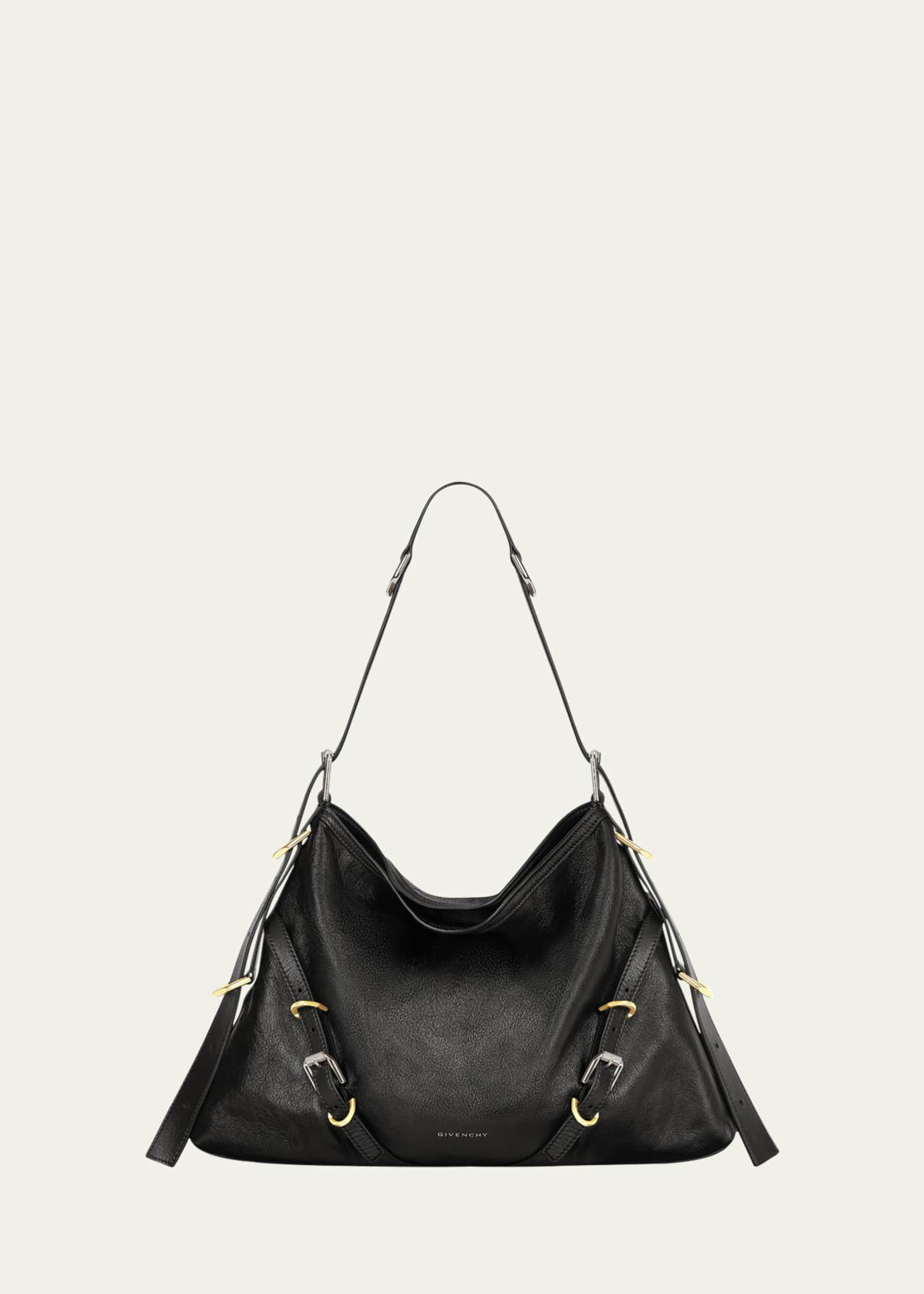 Givenchy Medium Voyou Buckle Shoulder Bag in Tumbled Leather | Bergdorf Goodman