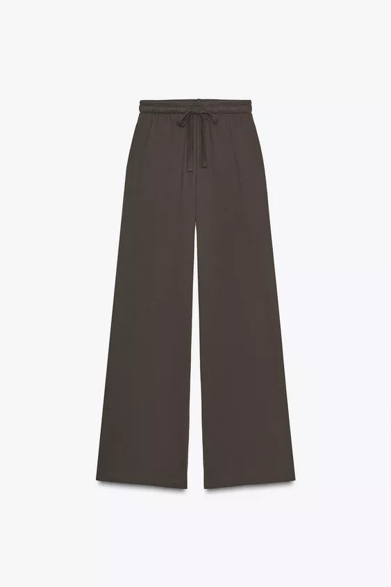 COTTON STRAIGHT-LEG TROUSERS | Zara UK