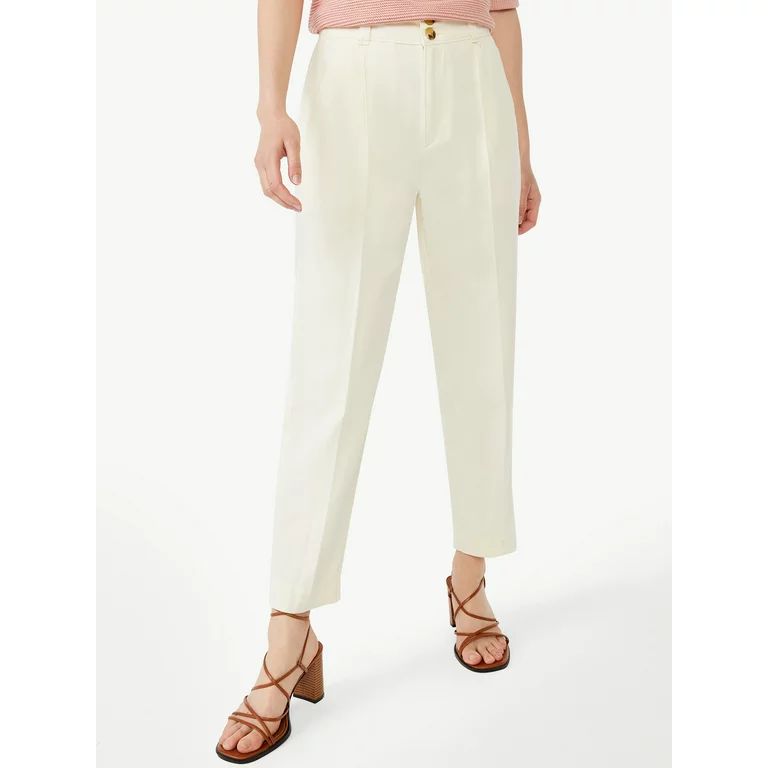 Free Assembly Women's Pleated Tapered Pants | Walmart (US)