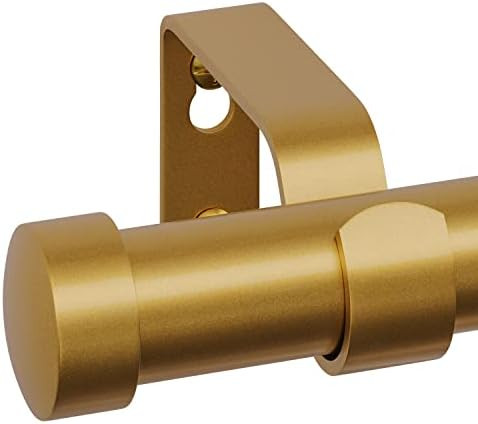 Oneach 1 Inch Gold Curtain Rods for Windows 28 to 48 Inch, Small Curtain Rod Set With Brackets fo... | Amazon (US)