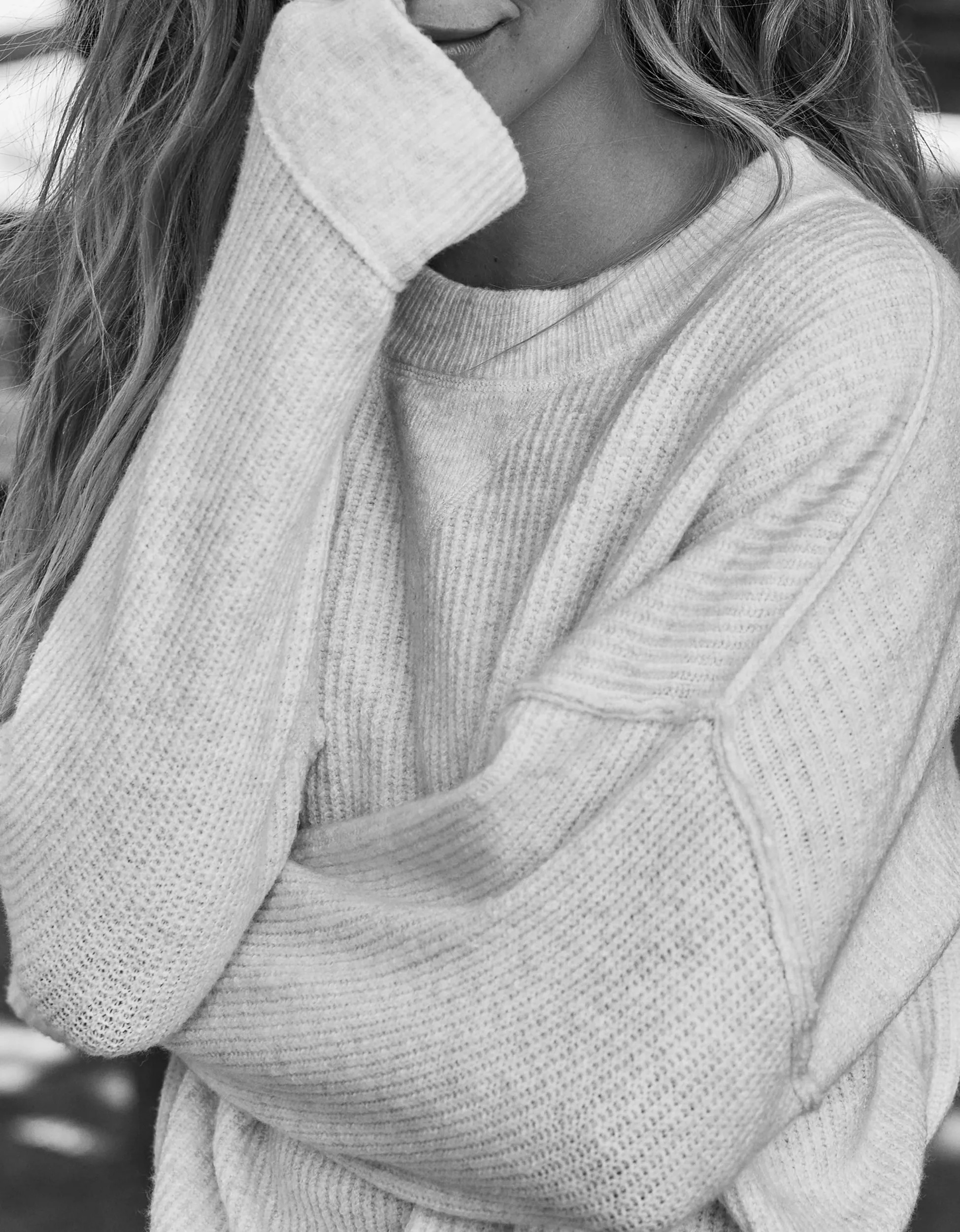 Aerie CozyUp Waffle Crew Sweater | American Eagle Outfitters (US & CA)