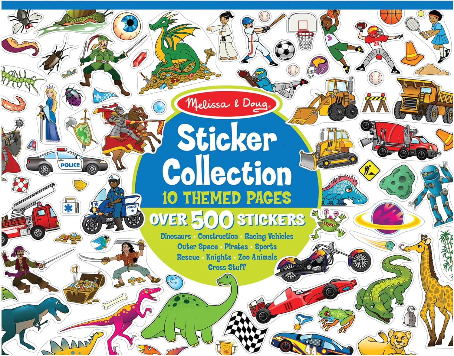 Melissa & Doug Sticker Collection Book: Dinosaurs, Vehicles, Space, and More - 500+ Stickers - FS... | Amazon (US)
